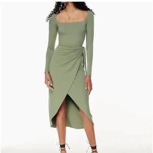 Wilfred Sage Green Long Sleeve Dress